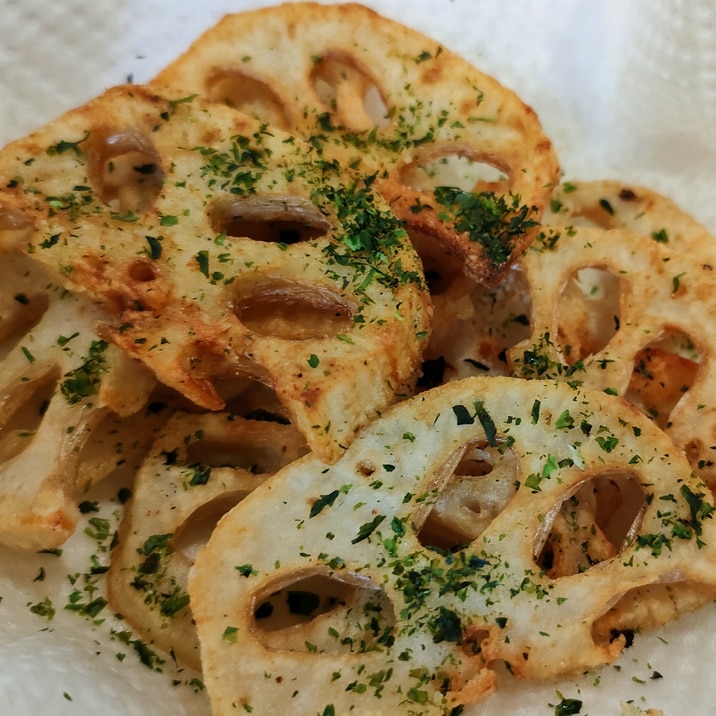 あおさ香る！レンコンの素揚げ